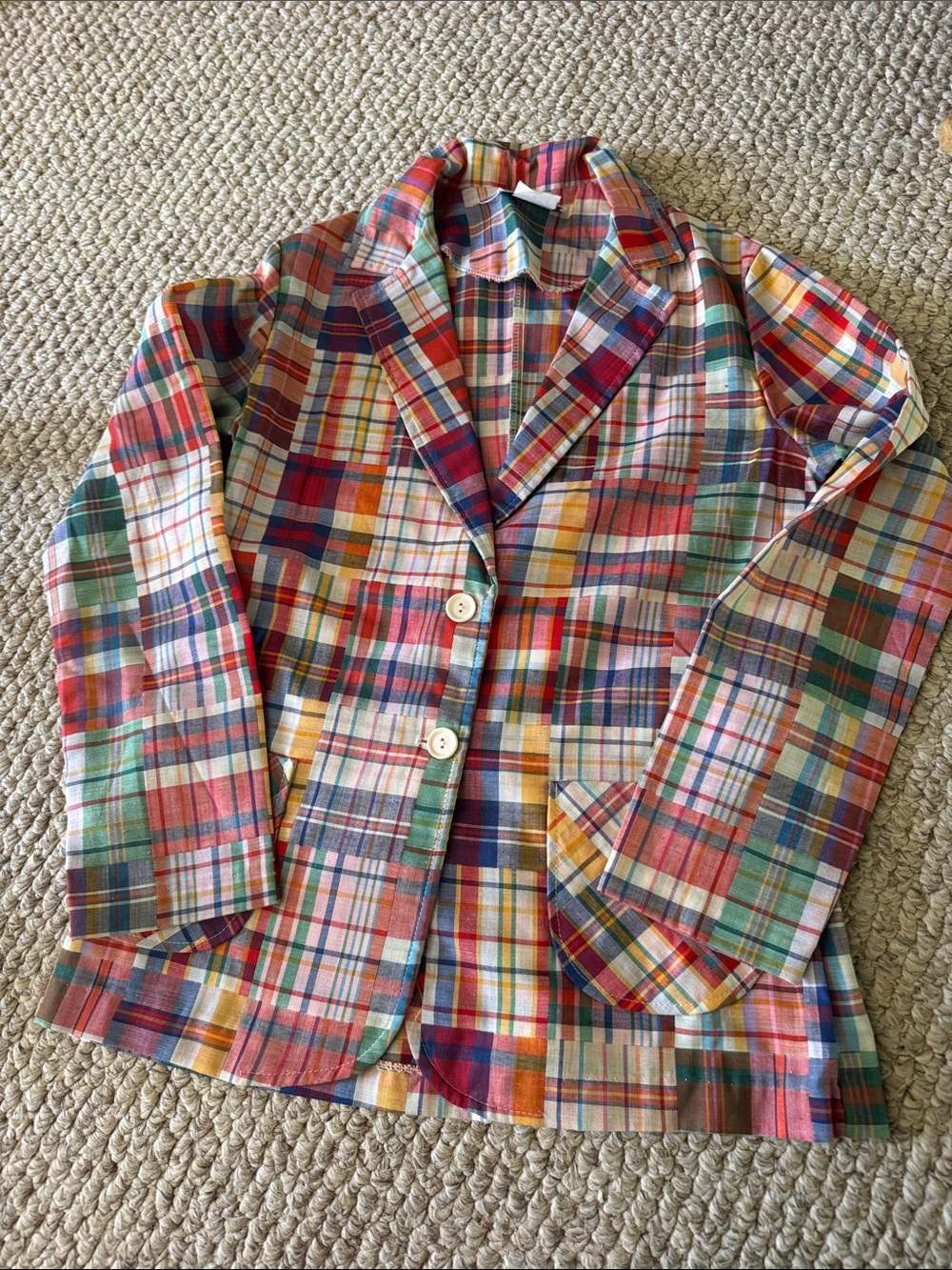 Vintage Middledale Madras Jacket Boys 14